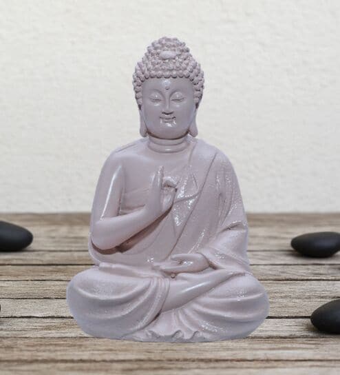 Small Teaching Buddha - Oyster Pink, 14.3cm