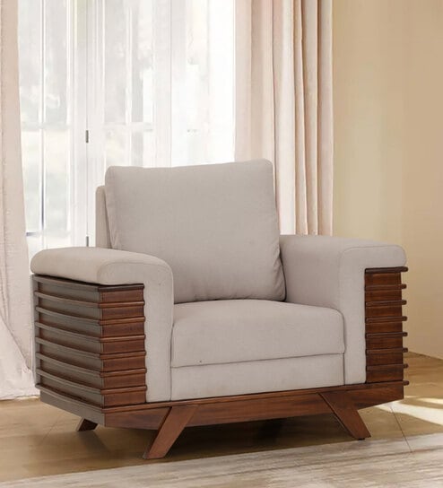 Ashoka 1 Seater Sofa In Brown Finish