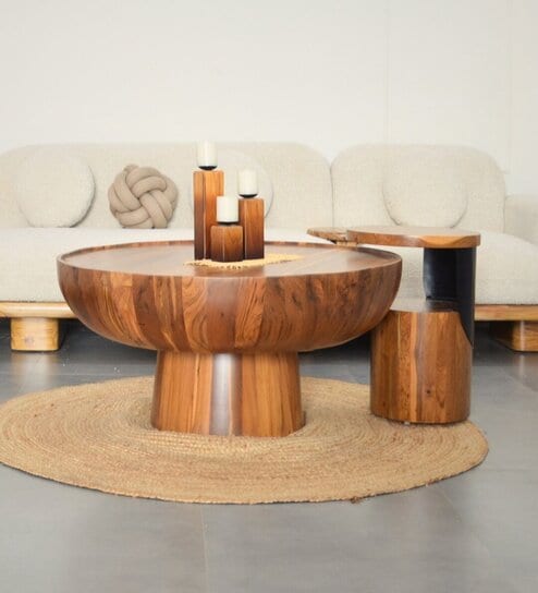 Aska Teakwood Coffee Table in Teak Finish