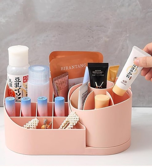 Assorted 16 compartment Mutipurpose 360 Degree Rotational Table Organizer