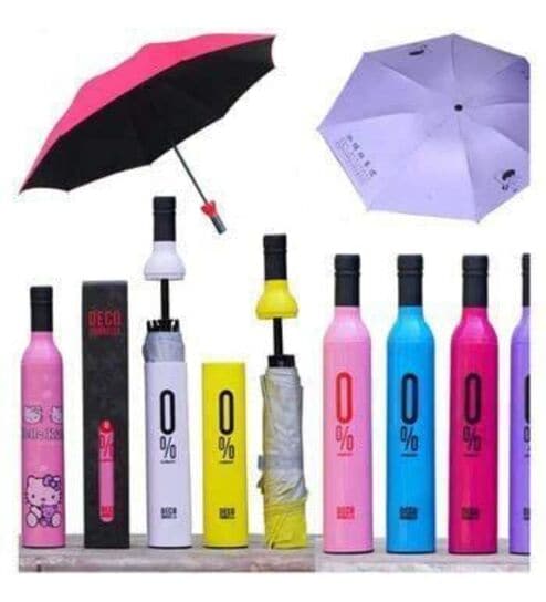 Assorted Nylon Bottle Shaped Umbrella