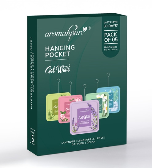 Assorted Pack of 5 Gel Wave Hanging Freshener(10g each)