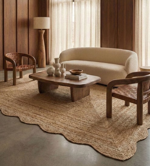 Soft Braided Rug 4X6 ft| Natural Brown Carpet Dhurrie