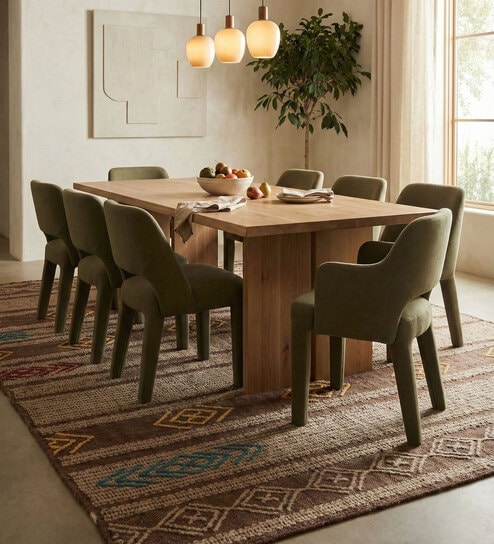 Soft Geometric Rug 4X5 ft| Natural Brown & Beige Carpet Dhurrie