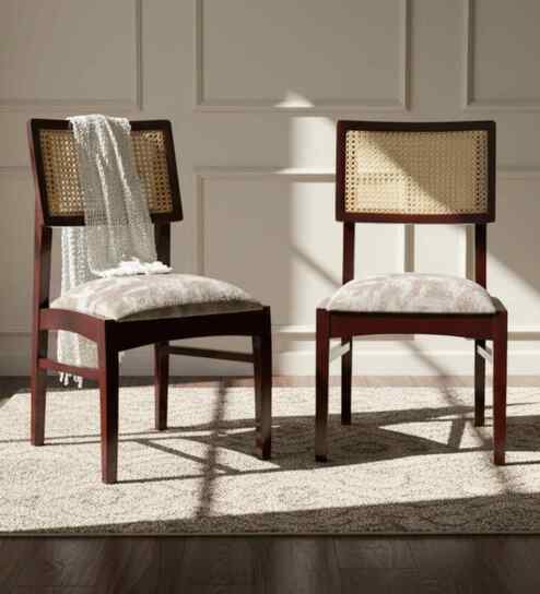 Astoria Teak Wood Dining Chair In Brown Finish