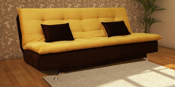 Buy Aspen Three Seater Sofa Cum Bed In Brown Gold Colour By Adorn India Online Fabric Sofa Cum Beds Sofa Cum Beds Furniture Pepperfry Product