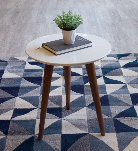 Buy Astrid End Table In Off White Natural Finish By Colibri Online Mid Century Modern End Tables Tables Furniture Pepperfry Product