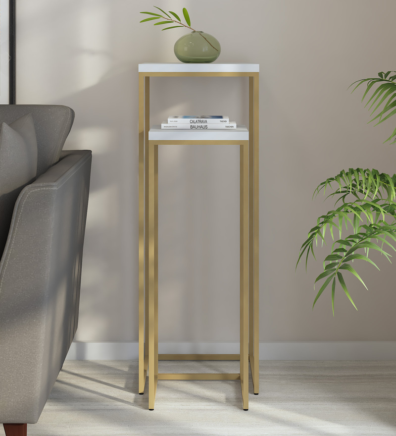 gold glass nesting tables