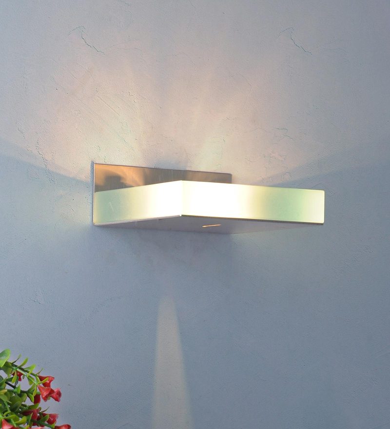 Buy Astabula Chrome Metal Wall Light by Kapoor E Illuminations Online