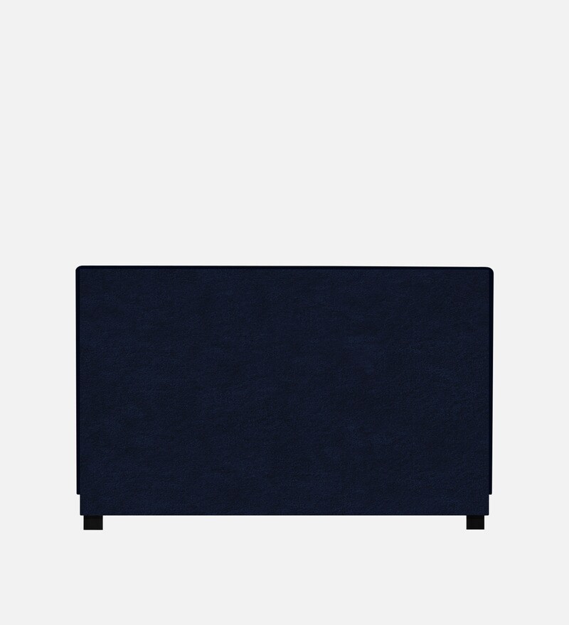 Buy Asyra Velvet Upholstered King Size Bed in Navy Blue Colour by