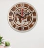 Asenath Engineered Wood White Wall Clock