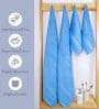 Blue Cotton Solid  500 GSM Bath & Hand Towels Pack of 4 (2 Bath 2 Hand)
