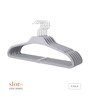 Ash Grey Premium Rubberised Hangers with Non-Slip Grip, Slim Ergonomic Design, and Durable Matte Finish