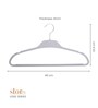 Ash Grey Premium Rubberised Hangers with Non-Slip Grip, Slim Ergonomic Design, and Durable Matte Finish