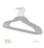 Ash Grey Premium Velvet Hangers with Non-Slip Surface, 360 Swivel Hook, Slim Ergonomic Design