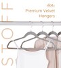 Ash Grey Premium Velvet Hangers with Non-Slip Surface, 360 Swivel Hook, Slim Ergonomic Design