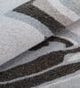 Dark Grey Abstract Woolen 36 x 60 Inches Hand Tufted Rug