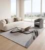 Dark Grey Abstract Woolen 72 x 108 Inches Hand Tufted Rug