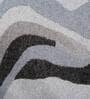 Dark Grey Abstract Woolen 72 x 108 Inches Hand Tufted Rug