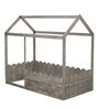 Ash Grey Collection Solid Wood Kids Bed in Grey Colour Smoothed Picket Fence