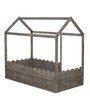 Ash Grey Collection Solid Wood Kids Bed in Grey Colour Smoothed Picket Fence
