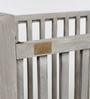 Ash Grey Collection Solid Wood Crib in Grey Colour Cushioned Side Panels
