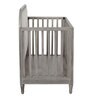 Ash Grey Collection Solid Wood Crib in Grey Colour with Headboard