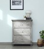 Ash Grey Collection Solid Wood Chest of 3 Drawers in Grey Colour