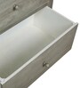 Ash Grey Collection Solid Wood Chest of 3 Drawers in Grey Colour