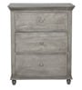 Ash Grey Collection Solid Wood Chest of 3 Drawers in Grey Colour