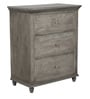 Ash Grey Collection Solid Wood Chest of 3 Drawers in Grey Colour