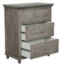 Ash Grey Collection Solid Wood Chest of 3 Drawers in Grey Colour