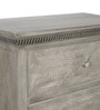 Ash Grey Collection Solid Wood Chest of 3 Drawers in Grey Colour