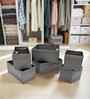 Ash Grey Foldable Polyester Storage Organisers Durable, Washable, Space-Saving Solution