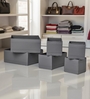 Ash Grey Foldable Polyester Storage Organisers Durable, Washable, Space-Saving Solution