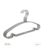 Ash Grey High-Quality PVC-Coated Metal Shirt and Trouser Hanger with Non-Slip Coating, Swivel Hook, and Ergonomic Ends Set of 5