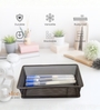 Ash Grey Metal Mesh Desk Organizer Tray