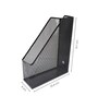Ash Grey Metal Mesh File Organizer for Desk