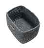 Ash Grey Polypropelyene Braided Tri Color Storage Basket