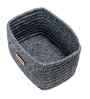 Ash Grey Polypropelyene Braided Tri Color Storage Basket