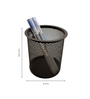 Ash Grey Round Metal Mesh Pen Stand