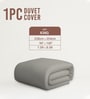 Ash Grey Solid 400 TC Cotton Double Sized Duvet Cover