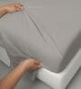 Ash Grey Solid 400 TC Cotton King Sized Bedsheet with 2 Pillow Covers