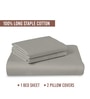Ash Grey Solid 400 TC Cotton King Sized Bedsheet with 2 Pillow Covers