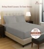Ash Grey Solid 400 TC Cotton King Sized Fitted sheet with 2 Pillow Covers