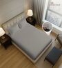 Ash Grey Solid 400 TC Cotton King Sized Fitted sheet with 2 Pillow Covers