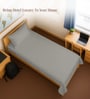Ash Grey Solid 400 TC Cotton Single Sized Bedsheet with 1 Pillow Cover