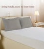 Ash Grey Solid 400 TC Cotton Standard Sized 2 Pillow Covers