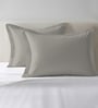 Ash Grey Solid 400 TC Cotton Standard Sized 2 Pillow Covers