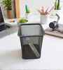 Ash Grey Square Metal Mesh Pen Stand